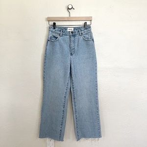 Rolla's Jeans Heidi Jean Old Stone Size 25 100% Cotton High Rise Loose Straight